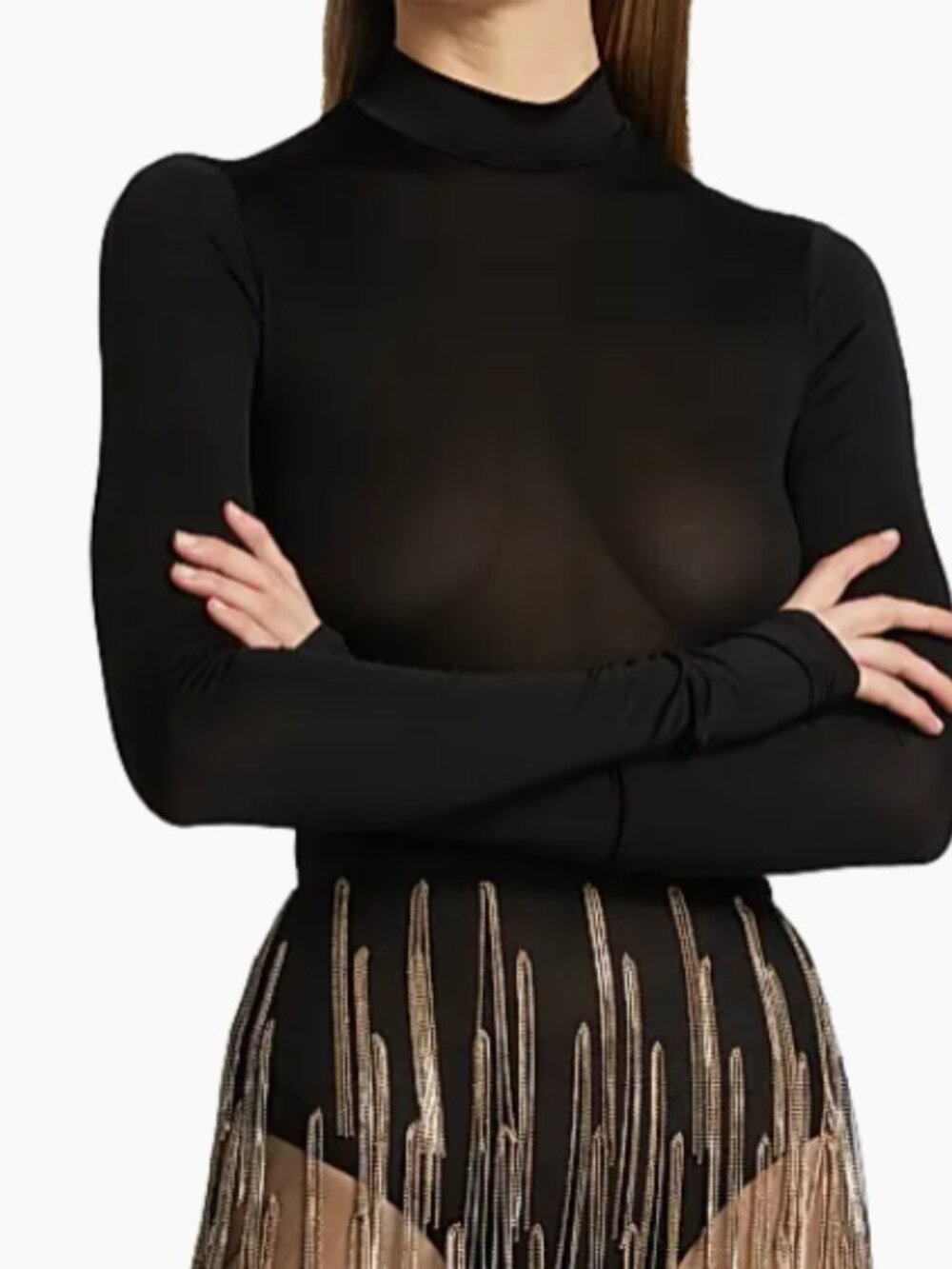 Lapointe Jersey Mock Neck Bodysuit Long-Sleeve Mock Neck Bodysuit Medium